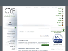Tablet Screenshot of cyf-medical-distribution.ro